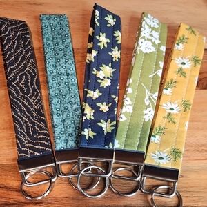 5 For $25 Floral and Patterned Key Fob Wristlets